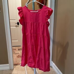 Zenana  Vibrant Pink Ruffle Dress